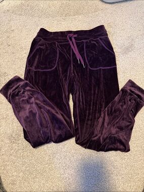 Purple Velour Jogger Pants